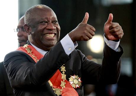 Prezidentsk volby vyvolaly v Pobe slonoviny nepokoje. Prezident Laurent Gbagbo.