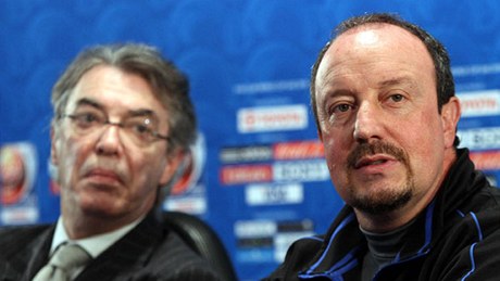 Moratti a Benítez.