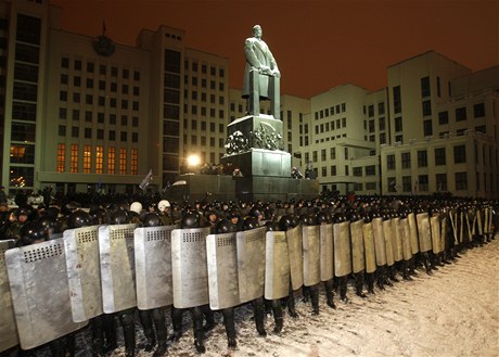 Povolební demonstrace v Blorusku