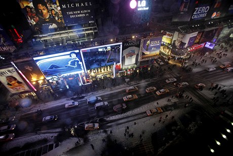 Zasnen Times Square v New Yorku