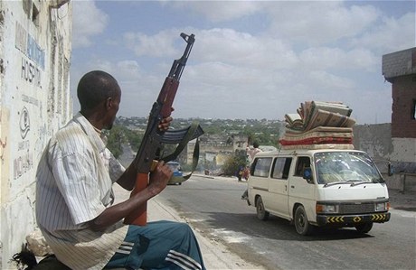 Hlídkující somálský voják