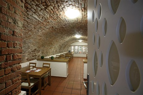 Brnnsk restaurace Baroko: interir je vcelku psobiv