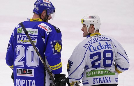 Slavný eský hokejista Jií Dopita (vlevo)