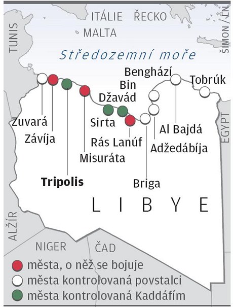 Mapa Libye