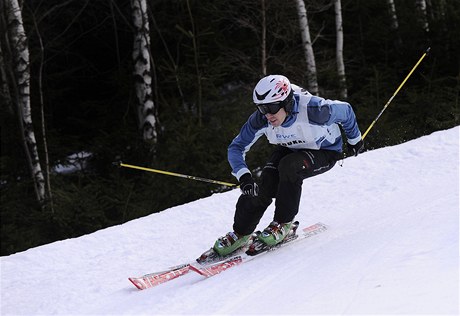 Bec na Martin Koukal v obím slalomu pedvedl z bc nejdravjí a nejrychlejí jízdu.