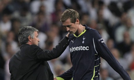 Peter Crouch a José Mourinho.