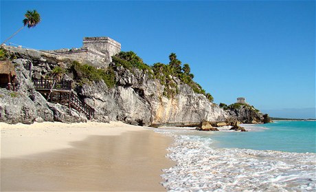 Tulum v Mexiku.