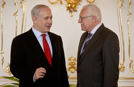 Benjamin Netanjahu s Václavem Klausem