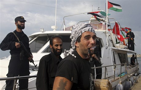 Vittorio Arrigoni v pstavu v Gaze (jen 2008).