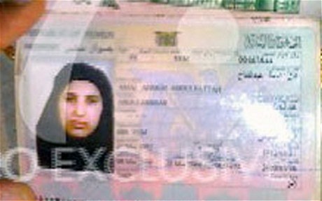 Pas Amal Ahmed al-Sadahové nalezený v komplexu v Abbotáábádu. 