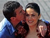 Antonio Banderas a Salma Hayeková pózují fotografm