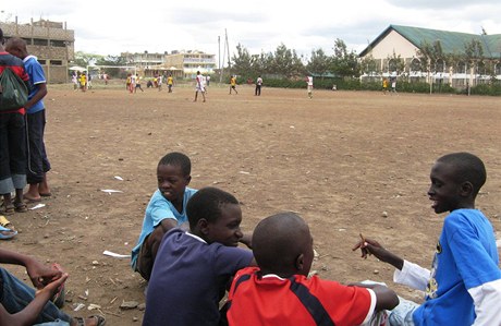 Fotbalov zpas v Nairobi.