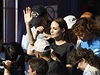 Angelina Jolie se setkala se Syany v uprchlickm tboe