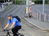 Stávka vylidnila Prahu. Fotografie ukazuje magistrálu u Národního muzea.