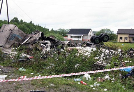 Trosky letadla Tupolev Tu-134 