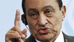 Husní Mubarak na snímku z dubna 2010