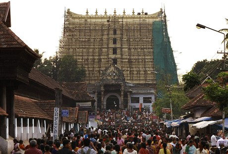 Chrám rí Padmanabhaswamy ve mst Tiruvanantapuram.