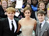 Ústední trojice filmu Harry Potter - Rupert Grint, Emma Watsonová a Danie...