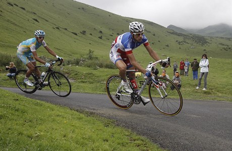 Vlevo Roman Kreuziger na Tour de France.