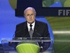 Sepp Blatter pi losovn kvalifikac MS 2014.