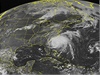 Satelitní snímky hurikánu Irene.