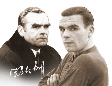 Karel Kolský (vlevo jako trenér, vpravo jako hrá)