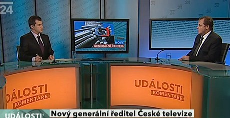 editel eské televize Petr Dvoák v poadu T Údálosti, komentáe