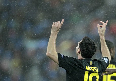 Barcelonský Lionel Messi skóroval dvakrát do sít Borisova