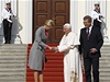 Prezident Wulff, jeho manelka Bettina a pape.