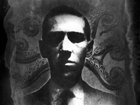 Pro íst Stmívání, kdy existuje Lovecraft? Spisovatelova tvá na jedné z mnoha kreseb.