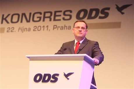Petr Neas na kongresu ODS.