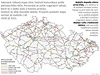 Rizikov mapa silnic hodnot komunikace podle potu nehod.