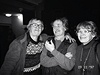 Ivan Martin Jirous, Jan Ságl a Zorka Ságlová v paláci Akropolis na ikov po koncertu Plastic People, 19. listopadu 1997.
