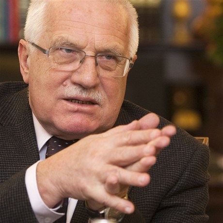 Václav Klaus pi rozhovoru pro LN.