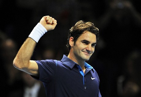 Roger Federer se raduje z postupu