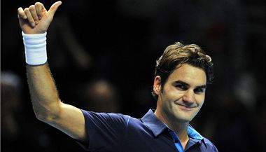 Roger Federer se raduje z postupu