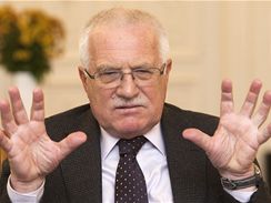 Vclav Klaus pi rozhovoru pro LN.