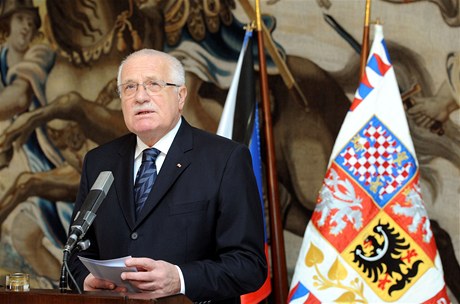 Briefing prezidenta Václava Klause k úmrtí exprezidenta Václava Havla.