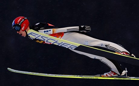 eský skokan na lyích Roman Koudelka pi Turné ty mstk v Oberstdorfu 