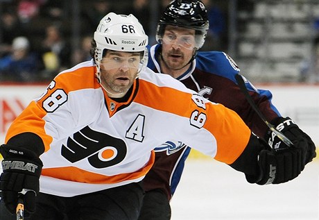 Philadelphia Flyers - Colorado Avalanche (Jaromír Jágr a Milan Hejduk)