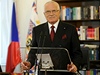 Prezident Vclav Klaus pi novoronm projevu v roce 2012. 