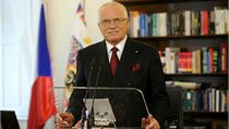 Prezident Václav Klaus při novoročním projevu v roce 2012. | na serveru Lidovky.cz | aktuální zprávy