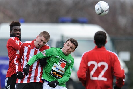 Jablonecký kanonýr David Lafata v pátelském zápase proti Viktorii ikov