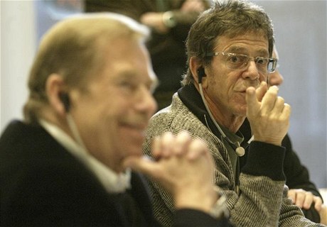 Václav Havel a Lou Reed v Praze v lednu 2005