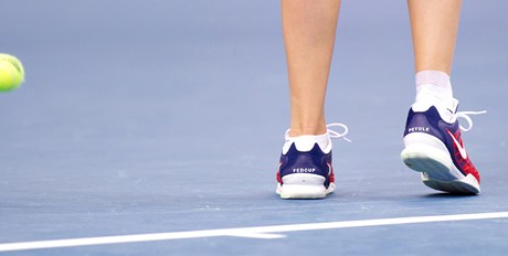Petra Kvitová si navlékla speciální boty "Peule" urené na Fed Cup