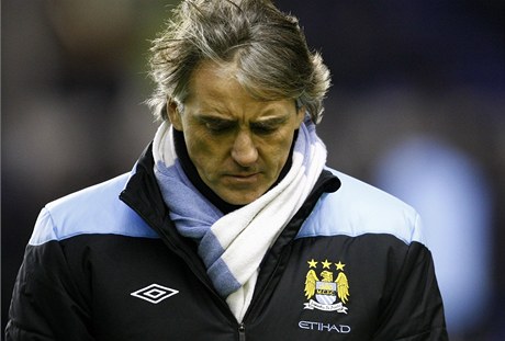 Trenér Manchesteru City Roberto Mancini.