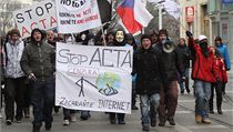 Asi 500 lidí demonstrovalo v Brně proti smlouvě ACTA | na serveru Lidovky.cz | aktuální zprávy