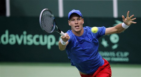 eský tenista Tomá Berdych v Davis Cupu