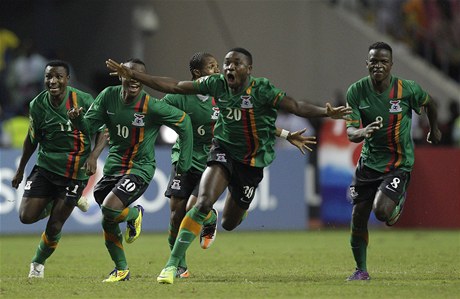 Fotbalisté Zambie se radují z neekaného triumfu na Africkém poháru národ