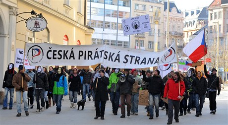 Protestu proti dohod ACTA se konal v nkolika eských i svtových mstech.